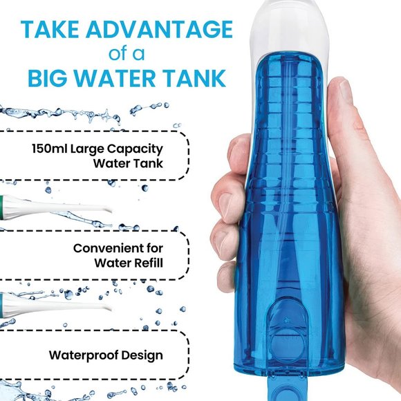 NEW AQUASONIC White Water Flosser with 4 Tips & Travel Pouch - Picture 5 of 11